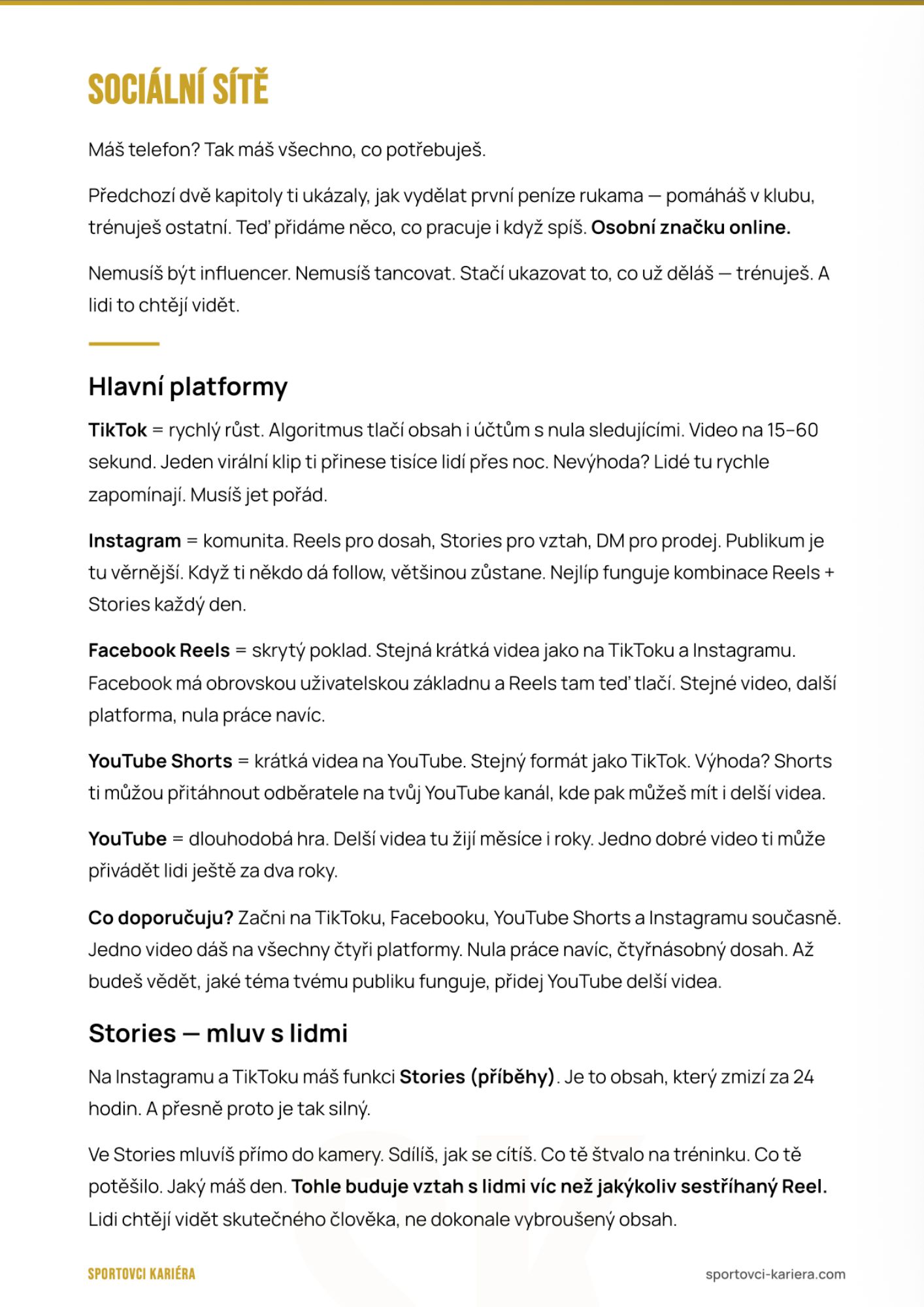 Ukázka: Sociální sítě